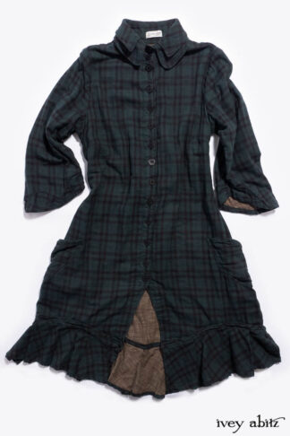 Featured Inglenook Duster Coat in Riverside Black Watch Double Layered Weave