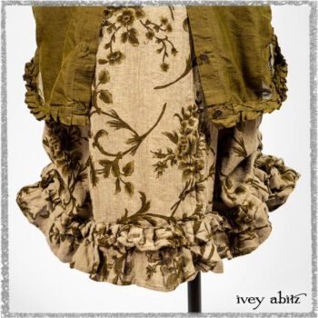 Canterbury Duster Coat in Woodlawn Cotton Silk Voile; Canterbury Duster Coat in Woodlawn Floral Washed Linen. Ivey Abitz bespoke clothing.