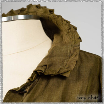 Canterbury Duster Coat in Woodlawn Cotton Silk Voile; Canterbury Duster Coat in Woodlawn Floral Washed Linen. Ivey Abitz bespoke clothing.