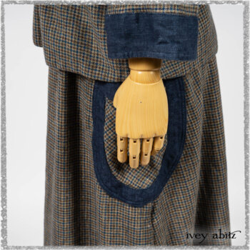 Sennen Jacket in Estuary Petite Check with Estuary Wondrous Washed Linen details; Sennen Frock in Estuary Petite Check with Estuary Wondrous Washed Linen details. Ivey Abitz bespoke clothing.