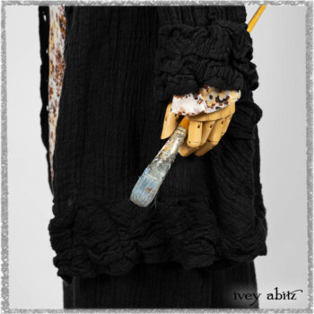 Mewland Jacket in Black Washed Crinkled Linen; Bramley Dress in Plum Tree Watercolour Floral Voile; Mewland Skirt in Black Washed Crinkled Linen; Cilla Slip Frock in Beacon Black Washed Ribbed Knit. Ivey Abitz bespoke clothing.