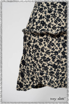 Elliot Jacket in Ethereal Cream Floral Knit; Harrison Frock in Estuary Floral Jacquard. Ivey Abitz bespoke clothing.