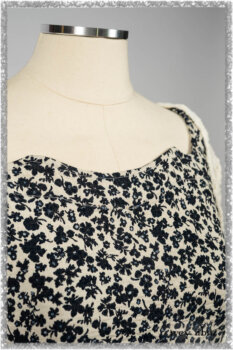 Elliot Jacket in Ethereal Cream Floral Knit; Harrison Frock in Estuary Floral Jacquard. Ivey Abitz bespoke clothing.