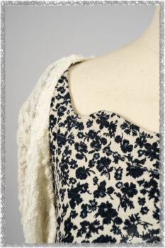 Elliot Jacket in Ethereal Cream Floral Knit; Harrison Frock in Estuary Floral Jacquard. Ivey Abitz bespoke clothing.