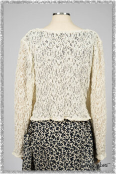 Elliot Jacket in Ethereal Cream Floral Knit; Harrison Frock in Estuary Floral Jacquard. Ivey Abitz bespoke clothing.