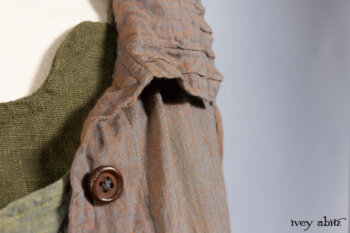 Ellis Shirt in Rooftop Sunset Washed Voile; Bedloe Frock in Central Park Reservoir Washed Voile; Bartholdi Frock in Central Park Washed Linen.