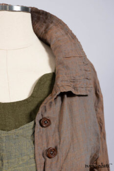 Ellis Shirt in Rooftop Sunset Washed Voile; Bedloe Frock in Central Park Reservoir Washed Voile; Bartholdi Frock in Central Park Washed Linen.