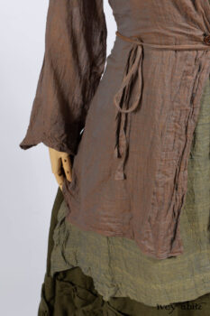 Ellis Shirt in Rooftop Sunset Washed Voile; Bedloe Frock in Central Park Reservoir Washed Voile; Bartholdi Frock in Central Park Washed Linen.