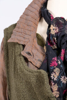 Ellis Shirt in Rooftop Sunset Washed Voile; Clotaire Sash in Riverside Floral Silk Chiffon; Ellis Frock in Central Park Loop Knit; Bartholdi Frock in Central Park Washed Linen.