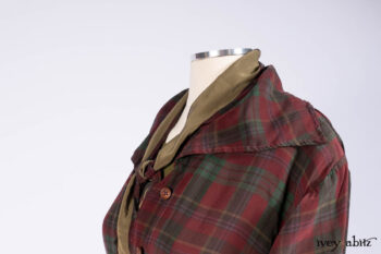 Pierrepont Shirt in Brooklyn Washed Plaid Silk; Limited Edition Clotaire Sash in Central Park Plaid Silk; Cape Frock in Central Park Washed Linen; Cilla Slip Frock in Signature Black Ribbed Knit.