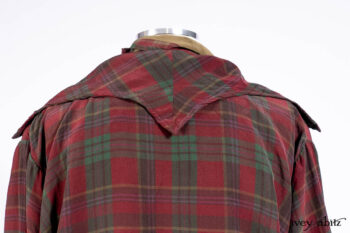 Pierrepont Shirt in Brooklyn Washed Plaid Silk; Limited Edition Clotaire Sash in Central Park Plaid Silk; Cape Frock in Central Park Washed Linen; Cilla Slip Frock in Signature Black Ribbed Knit.
