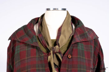 Pierrepont Shirt in Brooklyn Washed Plaid Silk; Limited Edition Clotaire Sash in Central Park Plaid Silk; Cape Frock in Central Park Washed Linen; Cilla Slip Frock in Signature Black Ribbed Knit.