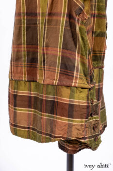 Eugenia Jacket in Central Park Boucl&eacute;, Harrison Frock Central Park Brownstone Plaid Silk; Cilla Slip Frock in Signature Black Ribbed Knit.