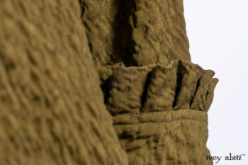 Mathilda Coat Dress in Central Park Puckered Weave; Holkham Hall Necktie in Central Park Embroidered Silk; Cape Frock in Central Park Washed Linen.