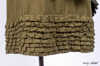 Mathilda Jacket in Central Park Herringbone; Mathilda Vest Central Park Herringbone; Mathilda Shirt in Central Park Washed Stripe Voile; Cape Frock in Central Park Washed Linen.