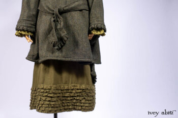 Mathilda Jacket in Central Park Herringbone; Mathilda Vest Central Park Herringbone; Mathilda Shirt in Central Park Washed Stripe Voile; Cape Frock in Central Park Washed Linen.