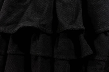 Everett Duster Coat in Mansard Roof Coat Weave; Delphine Dress in Mansard Roof and Sandstone Sprig Silk Chiffon; Everett Frock in Uptown Washed Weave.