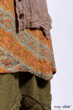 Eugenia Jacket in Central Park Boucl&eacute;, Ellis Shirt in Rooftop Sunset Washed Voile; Bedloe Frock in Crosstown Floral Silk Chiffon; Bartholdi Frock in Central Park Washed Linen.