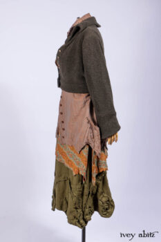 Eugenia Jacket in Central Park Boucl&eacute;, Ellis Shirt in Rooftop Sunset Washed Voile; Bedloe Frock in Crosstown Floral Silk Chiffon; Bartholdi Frock in Central Park Washed Linen.