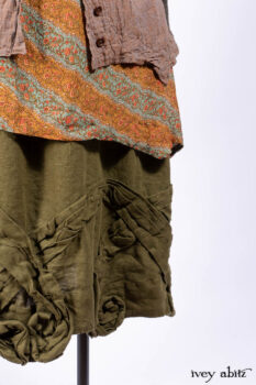 Eugenia Jacket in Central Park Boucl&eacute;, Ellis Shirt in Rooftop Sunset Washed Voile; Bedloe Frock in Crosstown Floral Silk Chiffon; Bartholdi Frock in Central Park Washed Linen.