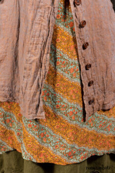 Eugenia Jacket in Central Park Boucl&eacute;, Ellis Shirt in Rooftop Sunset Washed Voile; Bedloe Frock in Crosstown Floral Silk Chiffon; Bartholdi Frock in Central Park Washed Linen.