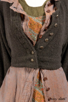 Eugenia Jacket in Central Park Boucl&eacute;, Ellis Shirt in Rooftop Sunset Washed Voile; Bedloe Frock in Crosstown Floral Silk Chiffon; Bartholdi Frock in Central Park Washed Linen.
