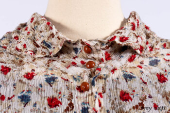 Scattergood Shirt Jacket in Brooklyn Floral Silk Chiffon; Scattergood Frock in Apple Washed Crinkled Weave, high water length; Scattergood Frock in Apple Washed Linen.