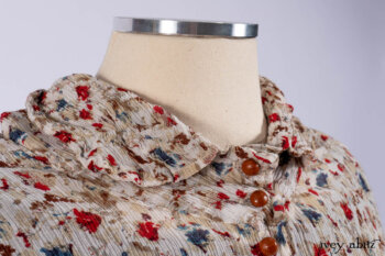 Scattergood Shirt Jacket in Brooklyn Floral Silk Chiffon; Scattergood Frock in Apple Washed Crinkled Weave, high water length; Scattergood Frock in Apple Washed Linen.