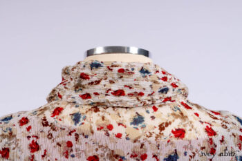 Scattergood Shirt Jacket in Brooklyn Floral Silk Chiffon; Scattergood Frock in Apple Washed Crinkled Weave, high water length; Scattergood Frock in Apple Washed Linen.