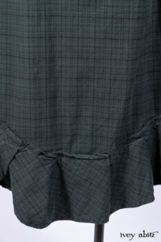 Nook Jacket in Mansard Roof Stripe Boucl&eacute; Knit; Clotaire Sash in Riverside Floral Silk Chiffon; Inglenook Frock in Riverside Plaid Cotton; Cilla Slip Frock in Signature Black Ribbed Knit.