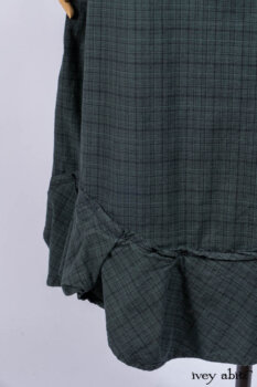 Nook Jacket in Mansard Roof Stripe Boucl&eacute; Knit; Clotaire Sash in Riverside Floral Silk Chiffon; Inglenook Frock in Riverside Plaid Cotton; Cilla Slip Frock in Signature Black Ribbed Knit.
