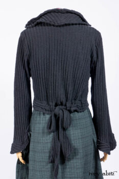 Nook Jacket in Mansard Roof Stripe Boucl&eacute; Knit; Clotaire Sash in Riverside Floral Silk Chiffon; Inglenook Frock in Riverside Plaid Cotton; Cilla Slip Frock in Signature Black Ribbed Knit.