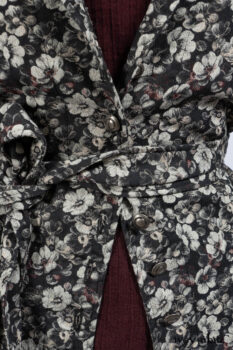 Blanchefleur Duster Coat in Mansard Roof Floral Jacquard; Scattergood Frock in Apple Washed Linen; Elliot Dress in Slate Washed Linen.