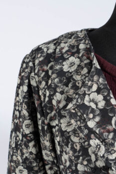 Blanchefleur Duster Coat in Mansard Roof Floral Jacquard; Scattergood Frock in Apple Washed Linen; Elliot Dress in Slate Washed Linen.