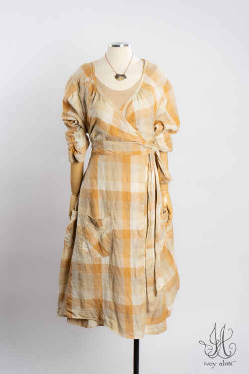 Chomley Frock in Ripe Apricot; Tollie Top in Oyster Soft and Stretchy Knit; Heirloom Necklace.