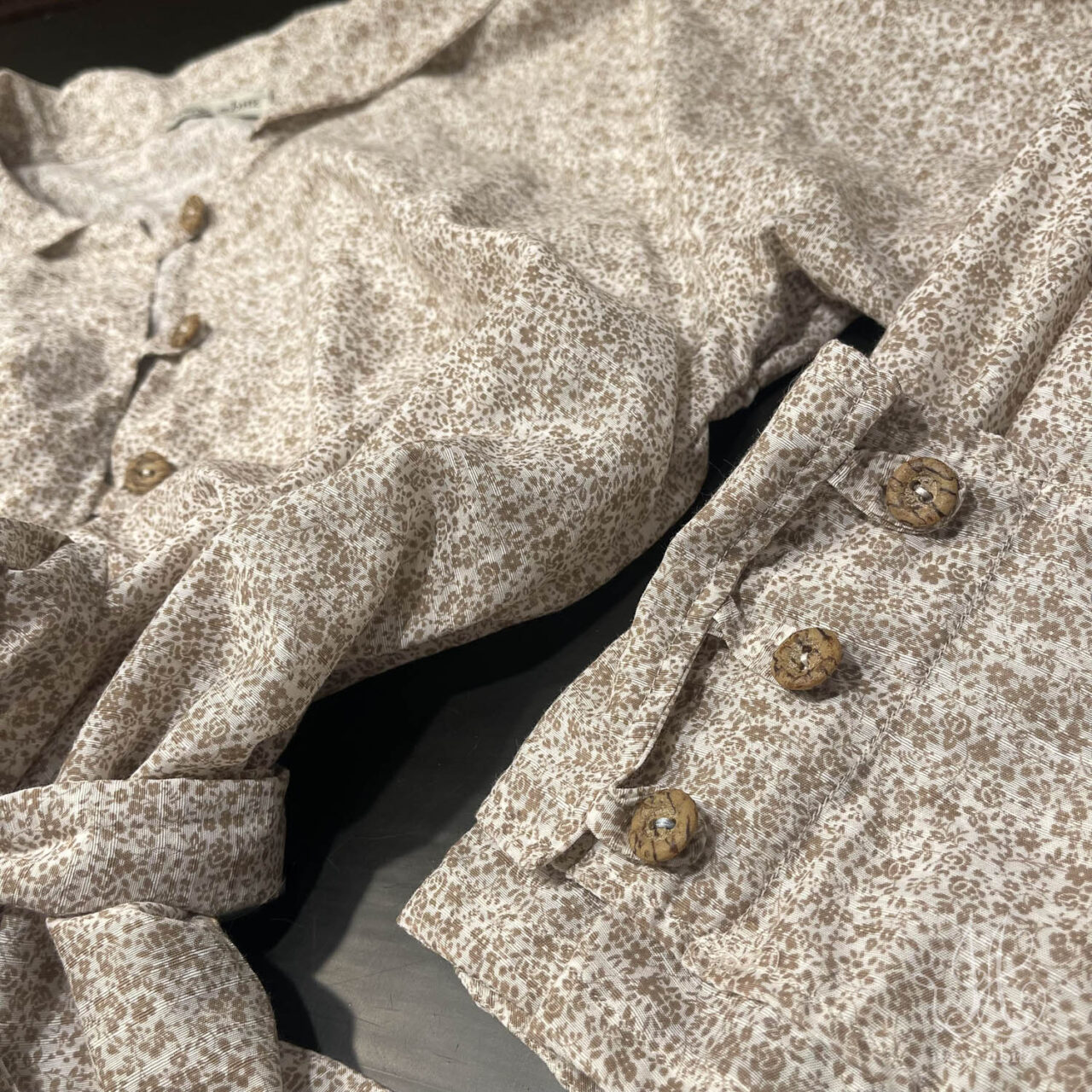 Shirt detail. Every inch matters because it's going to be worn for years to come. These are treasured threads -- not throwaway fashion.