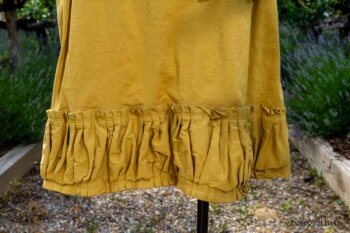 Gabled Shirt Jacket in Sunnyside Washed Linen; Porte Cochere Sash in Yellow Days Soft Floral Knit; Gabled Frock in Yellow Days Washed Stretch Weave. Ivey Abitz at Boscobel House and Gardens