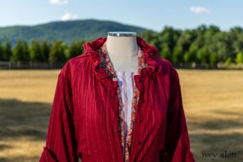 Grasmere Duster Coat in Rose Garden Ethereal Stripe Gauze; Blanchefleur Sash in Sunnyside Floral Silk Chiffon; Grasmere Frock in Sunnyside Embroidered Stripe; Cilla Slip Frock in Peony Soft Ribbed Knit. Ivey Abitz at Boscobel House and Gardens