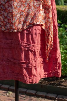 Chevallier Cardigan in Herb Garden Soft Ribbed Knit; Dennison Dress in Sunnyside Floral Silk Chiffon; Bertie Frock in Rose Garden Petite Washed Stripe. Ivey Abitz at Boscobel House and Gardens
