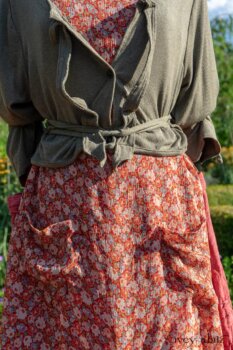 Chevallier Cardigan in Herb Garden Soft Ribbed Knit; Dennison Dress in Sunnyside Floral Silk Chiffon; Bertie Frock in Rose Garden Petite Washed Stripe. Ivey Abitz at Boscobel House and Gardens