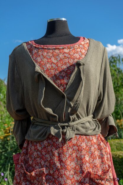 Chevallier Cardigan in Herb Garden Soft Ribbed Knit; Dennison Dress in Sunnyside Floral Silk Chiffon; Bertie Frock in Rose Garden Petite Washed Stripe. Ivey Abitz at Boscobel House and Gardens