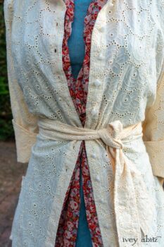 Grasmere Shirt in Cordelia Cream Floral Eyelet; Blanchefleur Sash in Sunnyside Floral Silk Chiffon; Thatched Frock in Seaside Washed Linen; Cilla Slip Frock in Peony Soft Ribbed Knit. Ivey Abitz at Boscobel House and Gardens