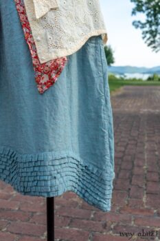 Grasmere Shirt in Cordelia Cream Floral Eyelet; Blanchefleur Sash in Sunnyside Floral Silk Chiffon; Thatched Frock in Seaside Washed Linen; Cilla Slip Frock in Peony Soft Ribbed Knit. Ivey Abitz at Boscobel House and Gardens