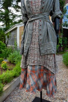 Hudson Duster Coat in Herb Garden Petite Stripe Linen; River Frock in Natural Plaid Open Weave; Hudson Frock in Sunny Seaside Washed Plaid. Ivey Abitz at Boscobel House and Gardens