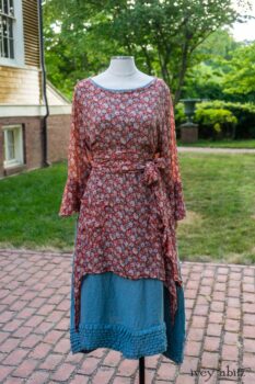 Dennison Dress in Sunnyside Floral Silk Chiffon; Blanchefleur Sash in Sunnyside Floral Silk Chiffon; Thatched Frock in Seaside Washed Linen; Cilla Slip Frock in Peony Soft Ribbed Knit. Ivey Abitz at Boscobel House and Gardens