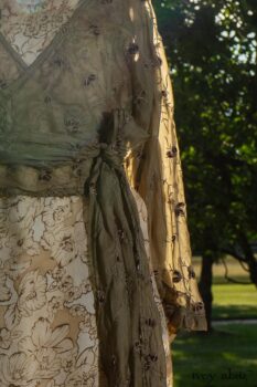 Montmorency Wrap Jacket in Sandy Embroidered Silk Organza; Wrennie Frock in Watercolour Silk Weave; Fairholme Frock in Peony Washed Plaid Silk; Cilla Slip Frock in Peony Soft Ribbed Knit. Ivey Abitz at Boscobel House and Gardens