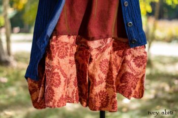 Chittister Duster Coat in Liberty Pin Tuck Twill, Nook Frock in Independence Washed Silk Chiffon; Inglenook Frock in Independence Floral Linen; Blanchefleur Sash in Independence Floral And Vine Weave. Location: Under the birch trees next to pond where Eleanor hosted many picnics from local school children to world dignitaries. Eleanor Roosevelt National Historic Site. Val-Kill, Hyde Park, New York.