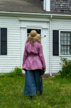 Pierrepont Shirt in Red Sky at Night Yarn Dyed Weave; Cilla Camisole in Sailcoth Soft Ribbed Knit; Viv Trousers in Estuary Herringbone Twill. Ivey Abitz Bespoke Clothing.