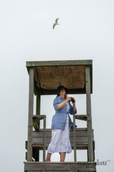 Pierrepont Shirt in Estuary Hope and Sail Embroidered Cotton; Gabled Frock in Sailcloth Hope and Sail Embroidered Cotton; Cilla Slip Frock in Sailcloth Soft Ribbed Knit. Ivey Abitz Bespoke Clothing.