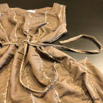 Harrison Frock in an embroidered looped stripe challis. Charming, comfortable, and a pleasure to wear.